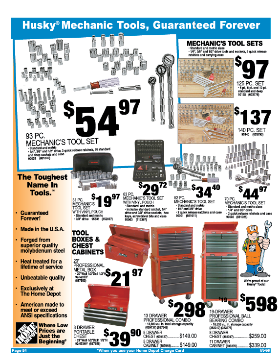 Home Depo Inside Monthly Page